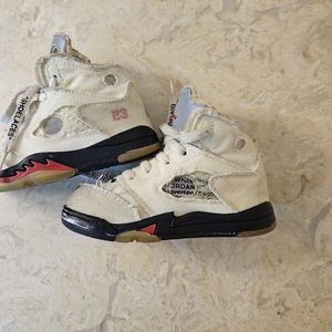 Off white Jordan 5 sail jordan retro 5 toddler shoes off-white